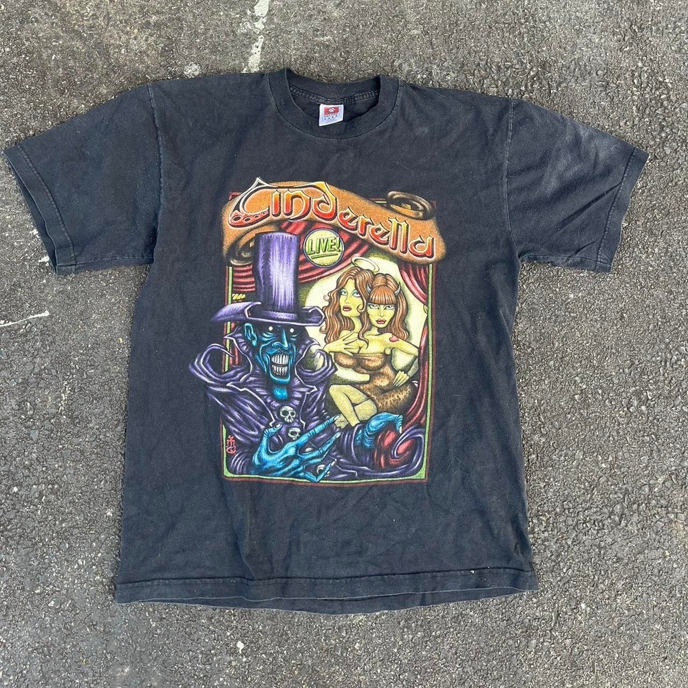 VTG 90's Cinderella Live Tour Crewneck Tshirt Size XL